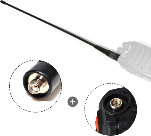 Miniatura 5 de Antena 771N, GMRS 462-467Mhz 14.5 pulgadas antena látigo, conector hembra SMA-hembra para Kenwood TYT Retevis BAOFENG UV-82 UV-B5 GT-3 BF-F8HP