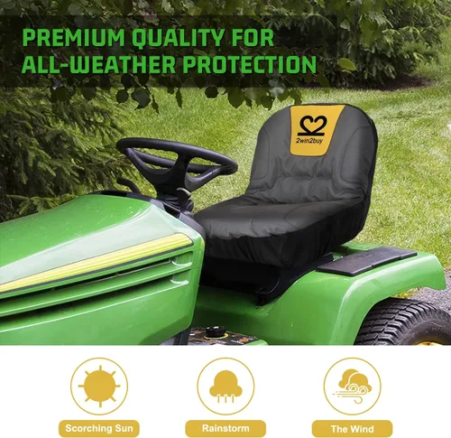 Miniatura 7 de Funda de asiento para cortacésped, funda de asiento de tractor Oxford de poliéster 600D resistente con superficie acolchada acolchada, funda