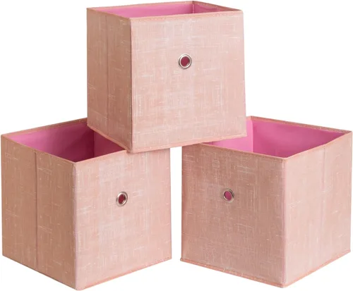 Miniatura 43 de Cubos de Almacenamiento Plegables Negros Contenedores, Cubos de Almacenamiento de Tela de 11 Pulgadas, Cajas de Almacenamiento de Tela, Cubos
