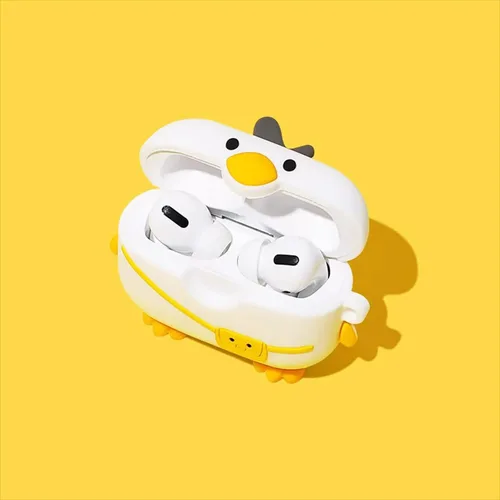 Miniatura 2 de Linda funda de pato para Airpod Pro/Pro 2 Gen 2022, divertidas fundas de silicona de dibujos animados 3D Kawaii Cool Air Pods Pro de 2ª