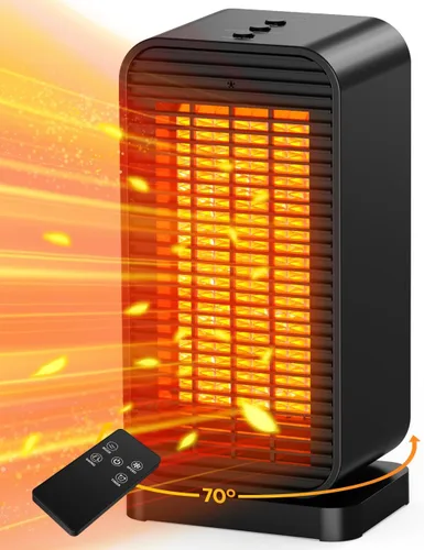 Calentadores para exteriores para patio con 2 modos y 2 niveles de calor, calefacción 1S, calentador eléctrico de cerámica PTC, 1200 W, protección