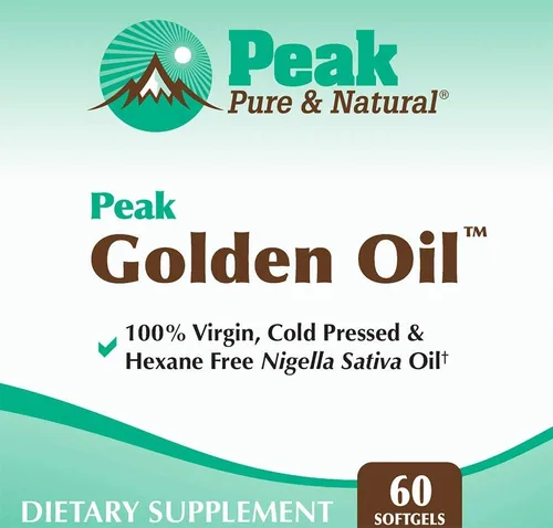 Miniatura 2 de Peak Pure & Natural, Peak Golden Oil Suplemento de aceite de semilla negra orgánico prensado en frío, aceite de semilla negra para la salud