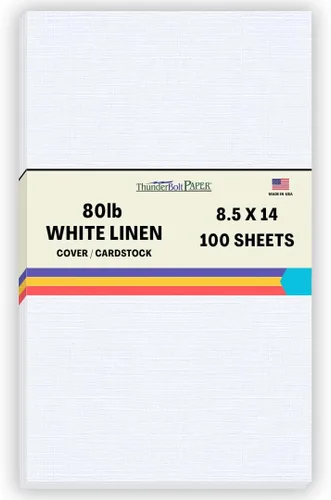 Miniatura 31 de 100 hojas de papel de cubierta de lino blanco brillante 80# – 4.5 x 6.5 pulgadas, invitación 1/2 pulgada más pequeña que 5 x 7 – peso de tarjeta
