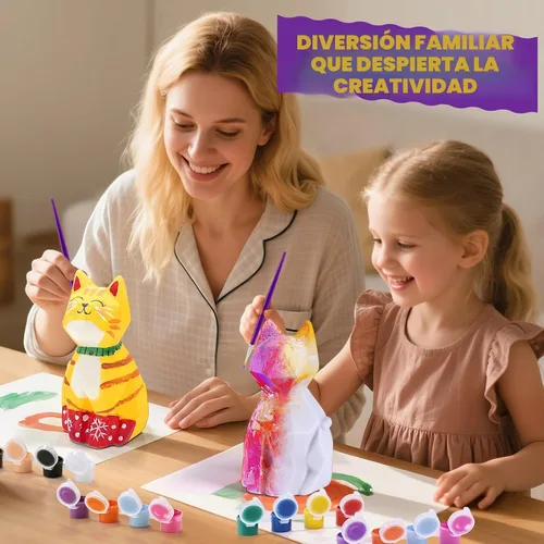 Miniatura 3 de Pinta tu propia lámpara de gato, artes y manualidades para niños de 8 a 12 años, kit de suministros de arte para pintar para niños de 6 a 12 años