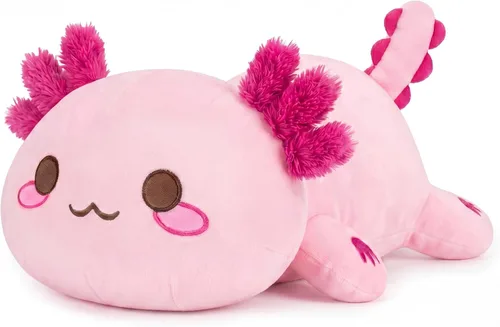 Miniatura 13 de Onsoyours Lindo Peluche de Axolotl, Suave Almohada de Peluche de Salamandra Animal de Peluche, Juguete de Peluche Kawaii para Niños