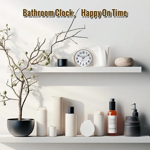 Miniatura 7 de Lamisola Reloj de escritorio pequeño, funciona con pilas, reloj despertador analógico compacto para dormitorio, oficina en casa, baño, cocina