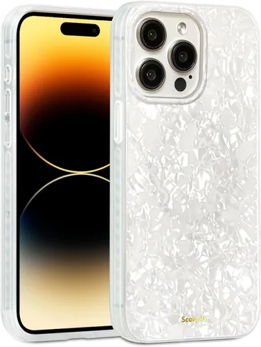 Miniatura 28 de SCORPIFY Funda para iPhone 14 [compatible con MagSafe] con diseño de mármol azul fantasía, bonita funda magnética para teléfono para mujeres, niñas