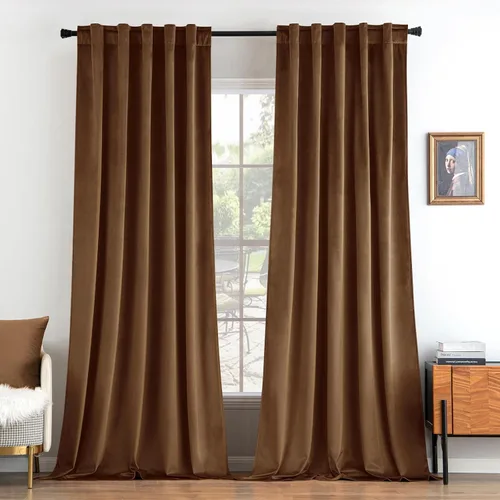 Miniatura 41 de MIULEE Cortinas de terciopelo de 84 pulgadas de largo, juego de 2 paneles para dormitorio, con pestaña trasera plisada, de lujo, aislamiento