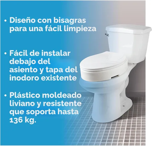 Miniatura 7 de Asiento elevador para inodoro, de Carex Health Brands