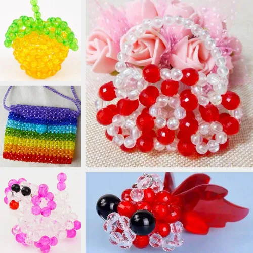 Miniatura 7 de 1000 cuentas facetadas redondas acrílicas de 0.236 pulgadas (0.236 in), cuentas espaciadoras de cristal, cuentas sueltas con múltiples facetas