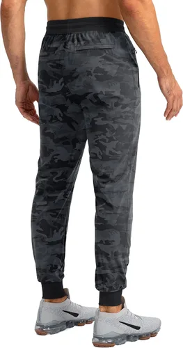 Miniatura 3 de Pudolla Pantalones deportivos ligeros para hombre, pantalones de entrenamiento para gimnasio y correr con bolsillos con cremallera para atletismo