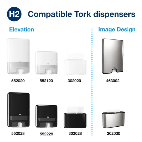 Miniatura 6 de Tork - Toalla de papel entredoblada H2, universal, 100% fibras recicladas, 16 x 250 toallas, MB540A