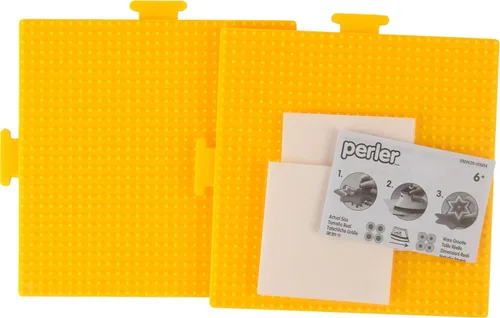 Miniatura 3 de Perler Beads - Tableros cuadrados amarillos, 2 unidades, 5.7 pulgadas de largo x 5.7 pulgadas de alto, pequeño