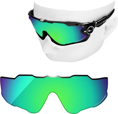 Miniatura 2 de OOWLIT Lentes de repuesto compatibles con Oakley Jaw-breaker OO9290 Sunglass, EsmeraldaSólidos
