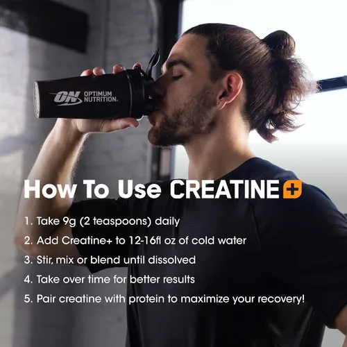 Miniatura 6 de Optimum Nutrition Creatina Monohidrato Plus en polvo, sabor a maracuyá naranja, mezcla de rendimiento de creatina con electrolitos