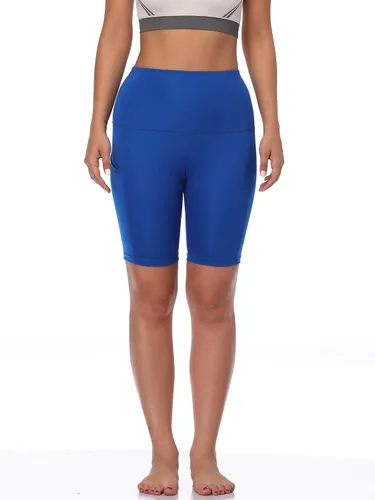 Miniatura 7 de NELEUS Pantalones cortos de compresión para mujer con bolsillo