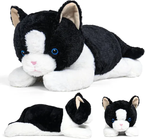 JellyMallow Animales de Peluche con Peso de Gato de 5 libras y 24 pulgadas, Almohada de Felpa de Gato con Peso Acurrucable Peluches Gigantes Regalos
