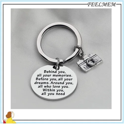 Miniatura 7 de FEELMEM - Llavero para cámara fotográfica regalo detrás de ti todos los recuerdos antes de ti y todos tus sueños llavero de fotografía regalo