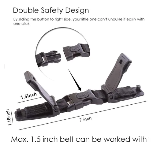 Miniatura 5 de G Ganen Clip de arnés universal para el pecho infantil antideslizante para el pecho del bebé, compatible con asientos, cochecitos, sillas altas