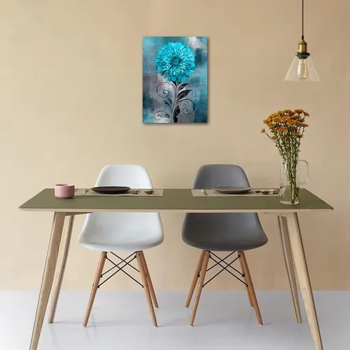 Miniatura 3 de NINEASO Arte de pared con flores abstractas, cuadros de lienzo de flores rústicas para dormitorio, baño, decoración de pared, impresiones modernas