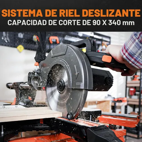 Miniatura 7 de DOVAMAN Sierra de inglete deslizante actualizada de 10 pulgadas, corte multimaterial con 3 cuchillas TCT, operación ambidiestra, velocidad