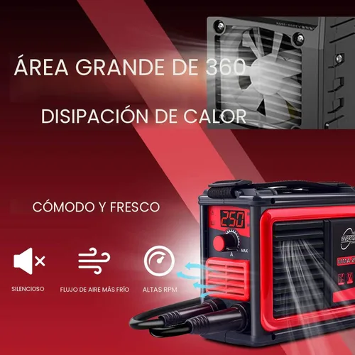 Miniatura 5 de Máquina de Soldadura, Máquina Soldadora MMA-250A 110V Mejorada, Soldadora de Electrodo Portátil IGBT con Pantalla Digital LCD, Soldadora de Arco
