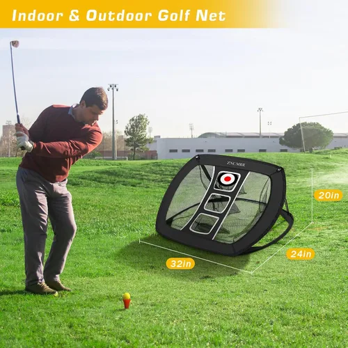 Miniatura 6 de Red de Golf Pop Up para Chipping, Red de Objetivo de Golf para Interiores/Exteriores, Red Plegable Portátil para Golpear Golf con 15 Pelotas