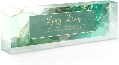 Miniatura 8 de Placa de nombre de escritorio personalizada, placa de identificación acrílica, placas de identificación grabadas personalizadas con logotipo/foto