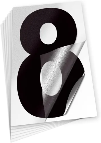 Miniatura 14 de iSYFIX Calcomanías de vinilo negro con el número 7 (siete), paquete de 6 calcomanías autoadhesivas de 7 pulgadas, calcomanías troqueladas y Negro