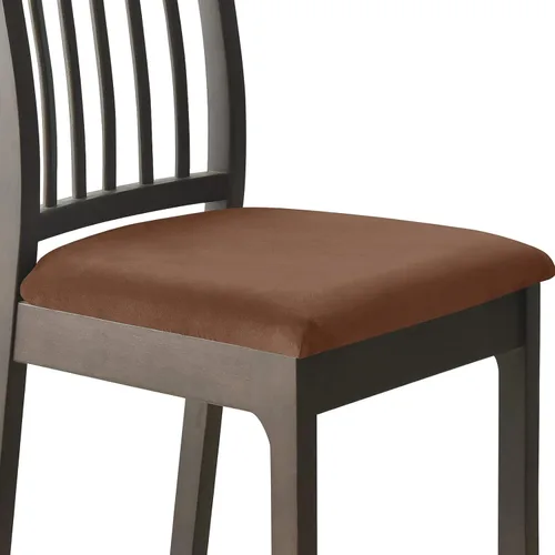 Miniatura 24 de Juego de 2 fundas elásticas para asiento de silla de comedor, de terciopelo suave, fundas protectoras universales extraíbles para sillas de comedor
