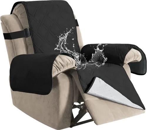 Miniatura 12 de H.VERSAILTEX - Funda protectora para sillón reclinable 100% impermeable, acolchada, con correa elástica y parte posterior con huellitas de silicón