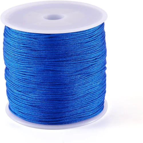 Miniatura 14 de Pandahall - Cordón de nailon para joyería de 109 yardas, cuerda de anudación china de hilo de macramé para joyería Kumihimo (vara dorada)