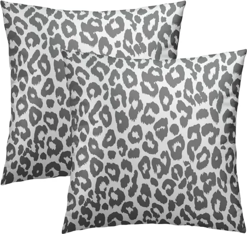 Miniatura 70 de Funda de almohada marrón con estampado de leopardo - 2 piezas Funda de almohada de guepardo de 16x16 pulgadas Fundas de almohada de algodón