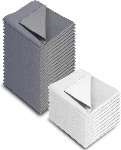 AAwipes Paquete de 30 paños de limpieza de microfibra para lentes, lentes, teléfonos, pantallas, cámara, cubiertos y cualquier otra superficie Blanco