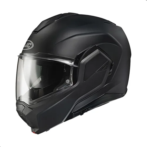 Miniatura 2 de Casco modular sólido para motocicleta HJC i100 con visor HJ-36 Pinlock, aprobado por DOT (Negro, X-Pequeño)