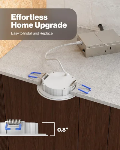 Miniatura 3 de Sunco Luces LED Empotradas de 3 Pulgadas, Iluminación de Techo Ultra Delgada, 500 LM, 8W (Equivalente a 50W), CCT Seleccionable
