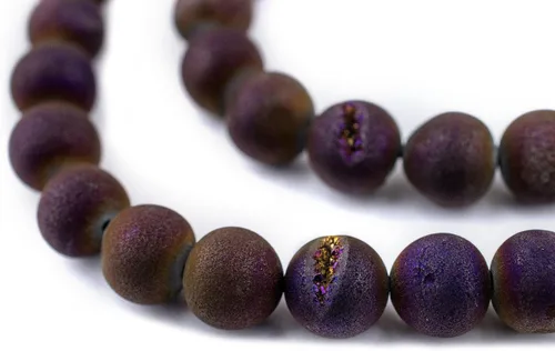 Miniatura 52 de The Bead Chest Cuentas de Jade Blanco Mate Redondas (8mm): Piedra Preciosa Orgánica Redonda Esférica de Energía con Poder de Sanación para Hacer