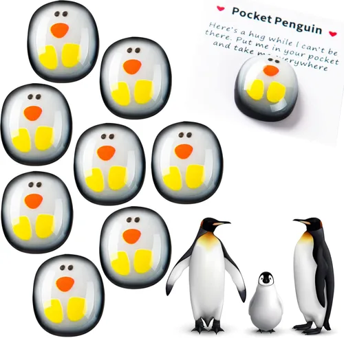 Miniatura 8 de 4 piezas Un pequeño abrazo de pingüino, mini lindo pingüino de bolsillo, abrazo de pingüino, decoración de animales, juguete para aliviar el estrés
