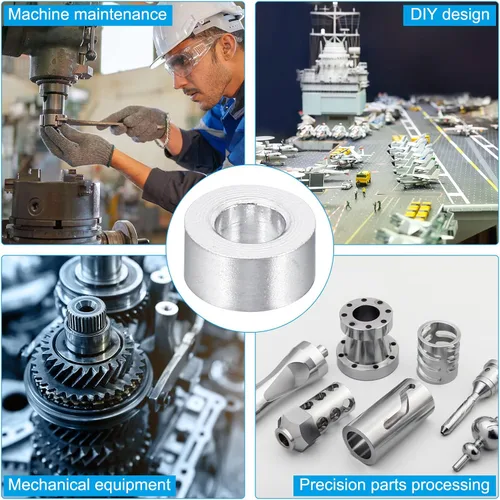 Miniatura 5 de PATIKIL Espaciador de aluminio M4, paquete de 20 unidades de 0.165 in de diámetro interior x 0.315 in de diámetro exterior x 0.157 in de largo