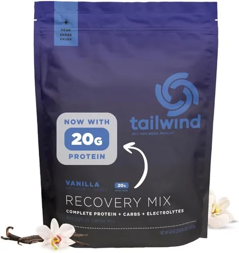 Miniatura 9 de Tailwind Nutrition Recovery Mix, 20 Grams de Proteína Completa, Carbohidratos y Polvo de Electrolitos para Mezcla de Bebida Post-Entrenamiento, Sin