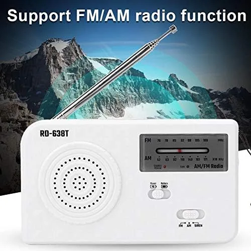 Miniatura 4 de Radio FM solar portátil, linterna LED de emergencia multifuncional de 3 vías, radio FM/AM y cargador de teléfono celular, perfecto para exteriores