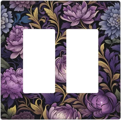Miniatura 108 de Cubiertas Decorativas para Tomacorrientes Boho Floral Beige Flor y Hoja Botánico 1 Gang Interruptor de Luz Dúplex Placa Cubierta Placas de Boho