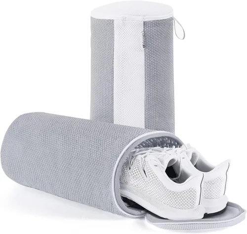 Miniatura 8 de Teletrogy 2 bolsas para lavadora de zapatos, bolsa de zapatos de lavandería para lavadora y secadora, bolsa reutilizable de limpieza de zapatos