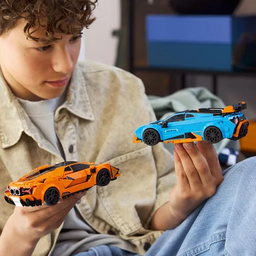 Miniatura 4 de LEGO Speed Champions Lamborghini Revuelto & Huracán STO Juguetes de Coches - Juguete de Construcción para Juego de Simulación para Niños y Niñas