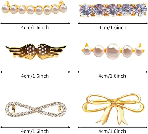 Miniatura 3 de 24 piezas de cordones de zapatos decorativos con diamantes de imitación de perlas de imitación accesorio de moda regalo para zapatos deportivos