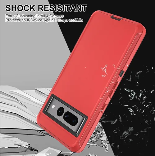 Miniatura 6 de Funda para Pixel 7 Pro a prueba de golpes, a prueba de polvo y caídas, protección de cuerpo completo de 3 capas [sin protector de pantalla] Funda