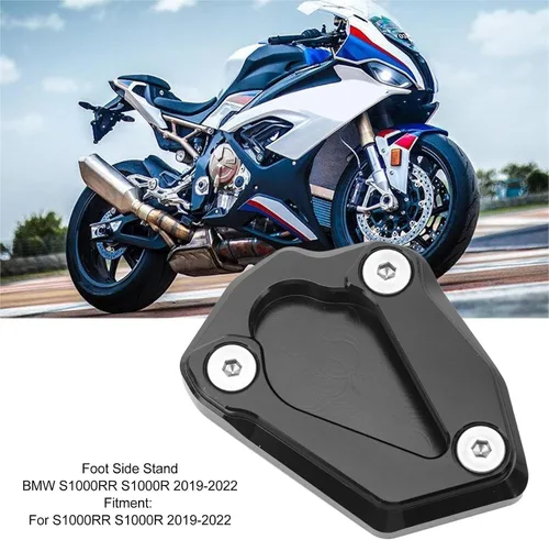 Miniatura 4 de Extensor de pata de cabra de motocicleta, almohadilla de extensión de soporte lateral para pie, placa de soporte de aleación de aluminio