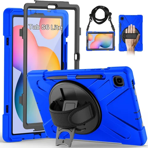 Miniatura 12 de Gerutek Funda para Samsung Galaxy Tab S6 Lite de 10.4 pulgadas 2024/2022/2020, funda protectora de cuerpo completo con protector de pantalla