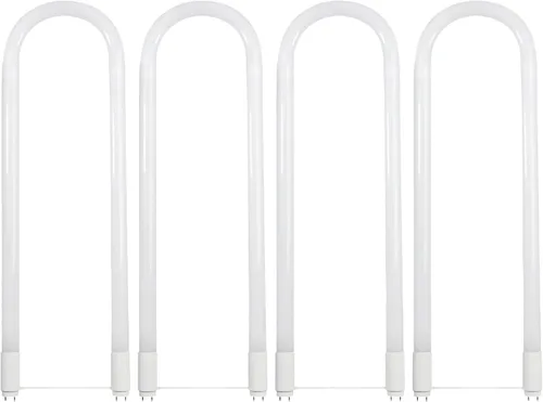 Feit Electric Bombilla LED de 15 W T8/T12 U-Bend de repuesto directo o derivación de balasto, bombilla LED lineal, 4000 K blanco frío, paquete de 4