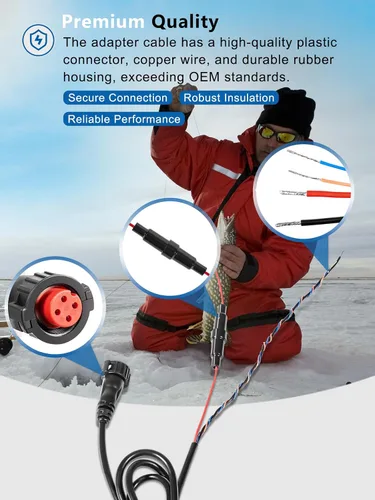 Miniatura 4 de 010-12445-00 Cable de alimentación/datos roscado de 4 pines para Garmin echoMAP Chirp, ECHOMAP Plus UHD, GPSMAP, Panoptix